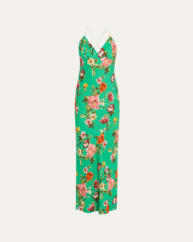 Hampton Floral Loma V-Neck Maxi Slip Dress
